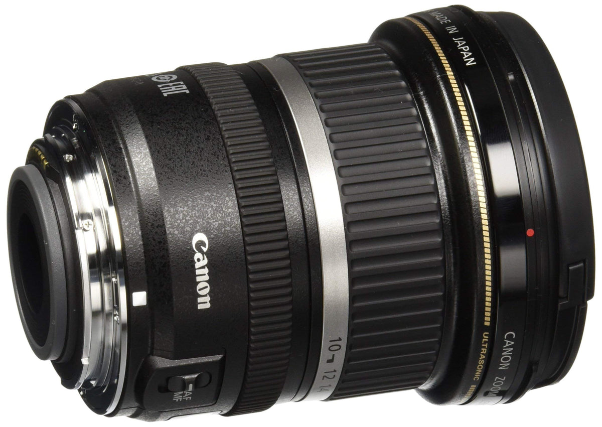 Canon EF-S 10-22mm lens close-up highlighting wide-angle capability for interiors