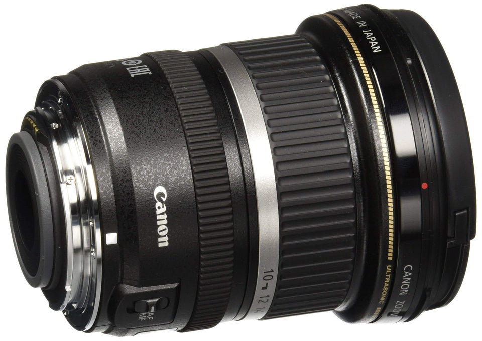 Canon EF-S 10-22mm lens close-up highlighting wide-angle capability for interiors