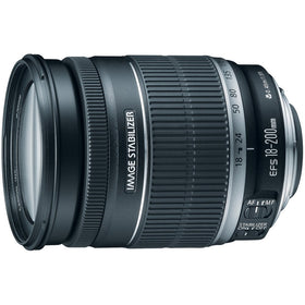 Canon EF-S 18-200mm lens showing versatile zoom range for everyday photography.