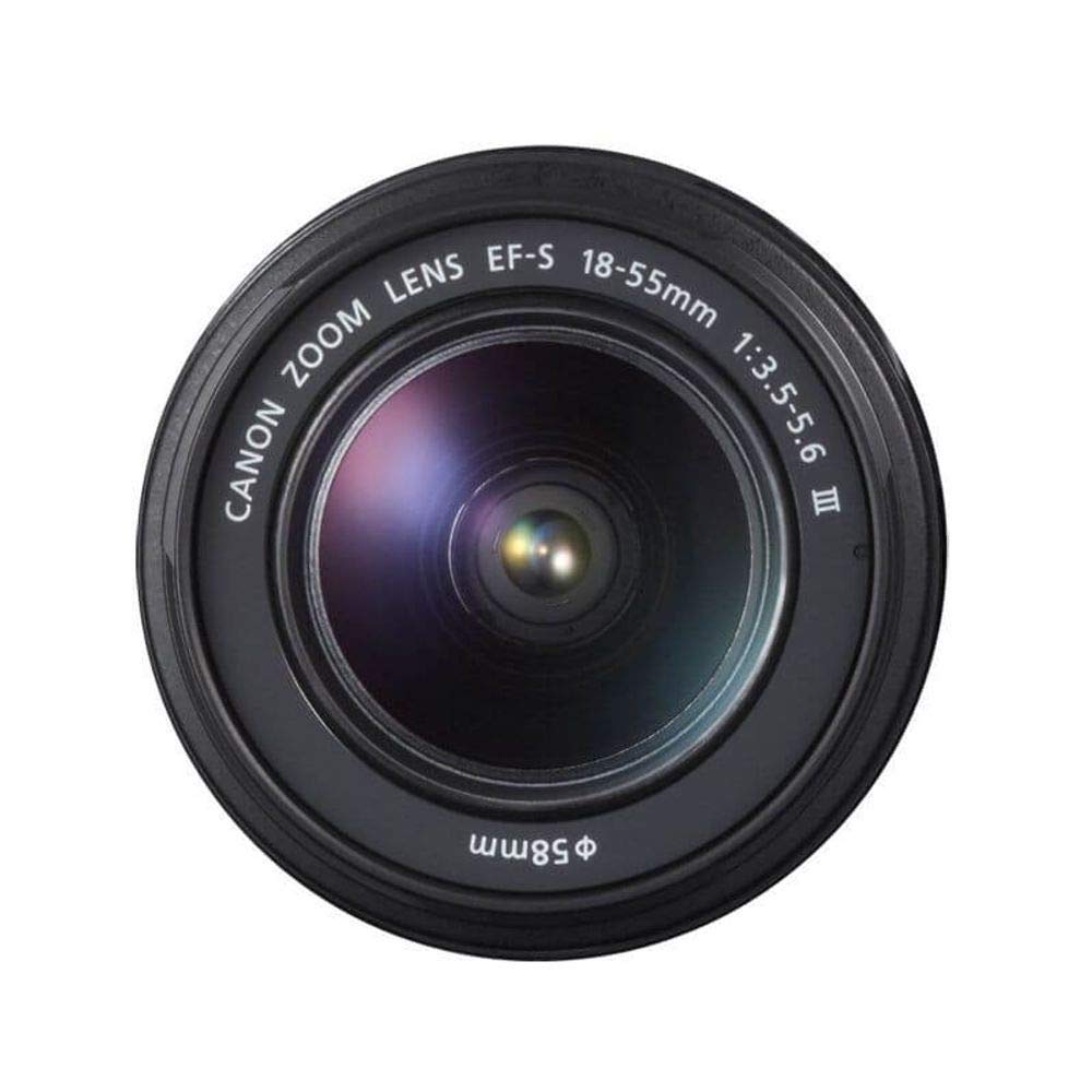 Canon EF-S 18-55mm f3.5-5.6 III lens rear view, versatile zoom for everyday photography