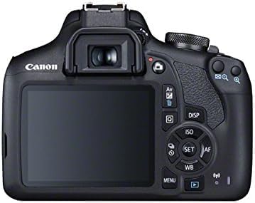 Canon EOS 2000D back view shows intuitive controls for learning.