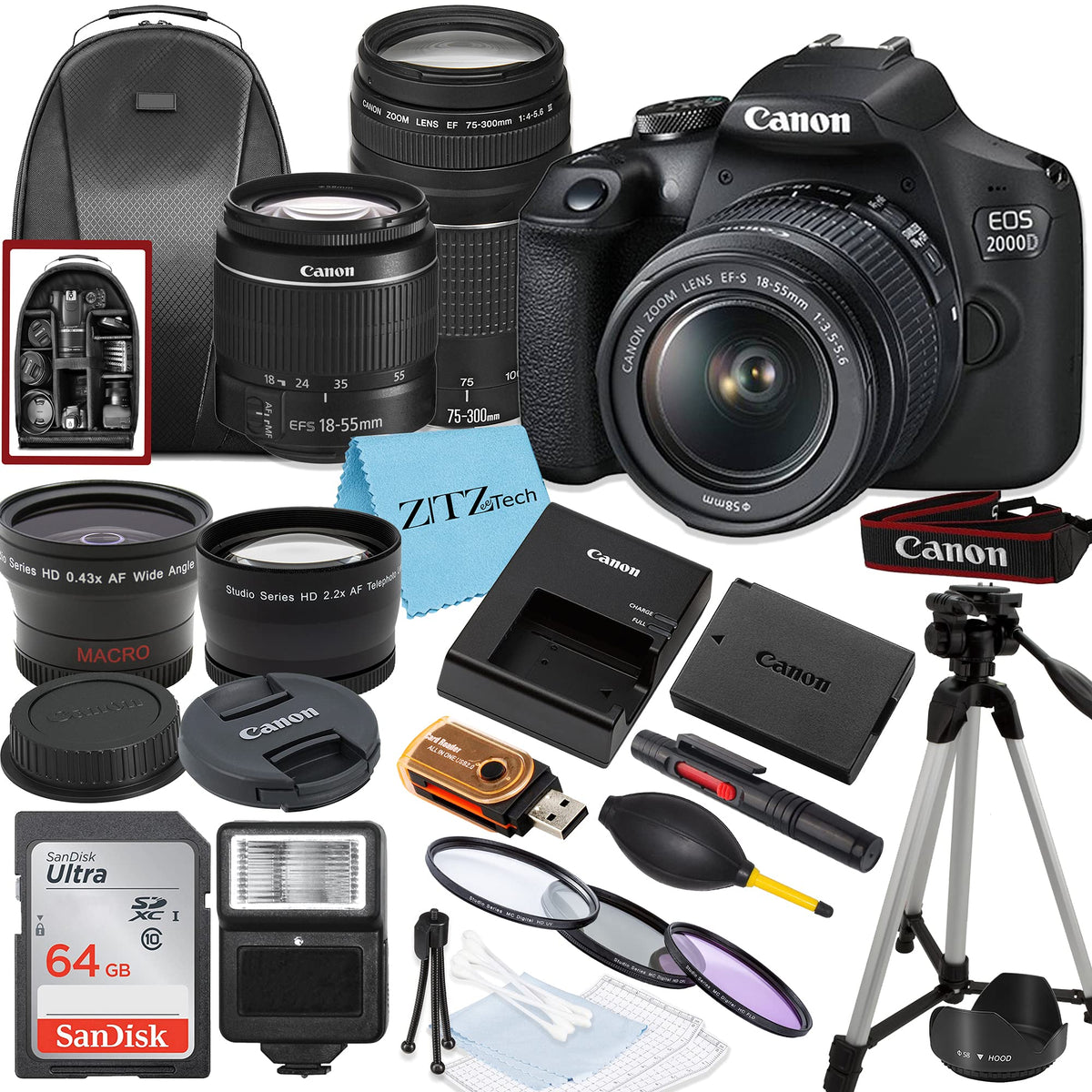 Canon EOS 2000D body for beginner-friendly photography.