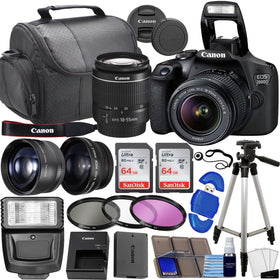 Canon EOS 2000D body with ergonomic grip for comfortable handling.