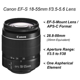 Canon EF 75-300mm lens adds flexible telephoto reach.