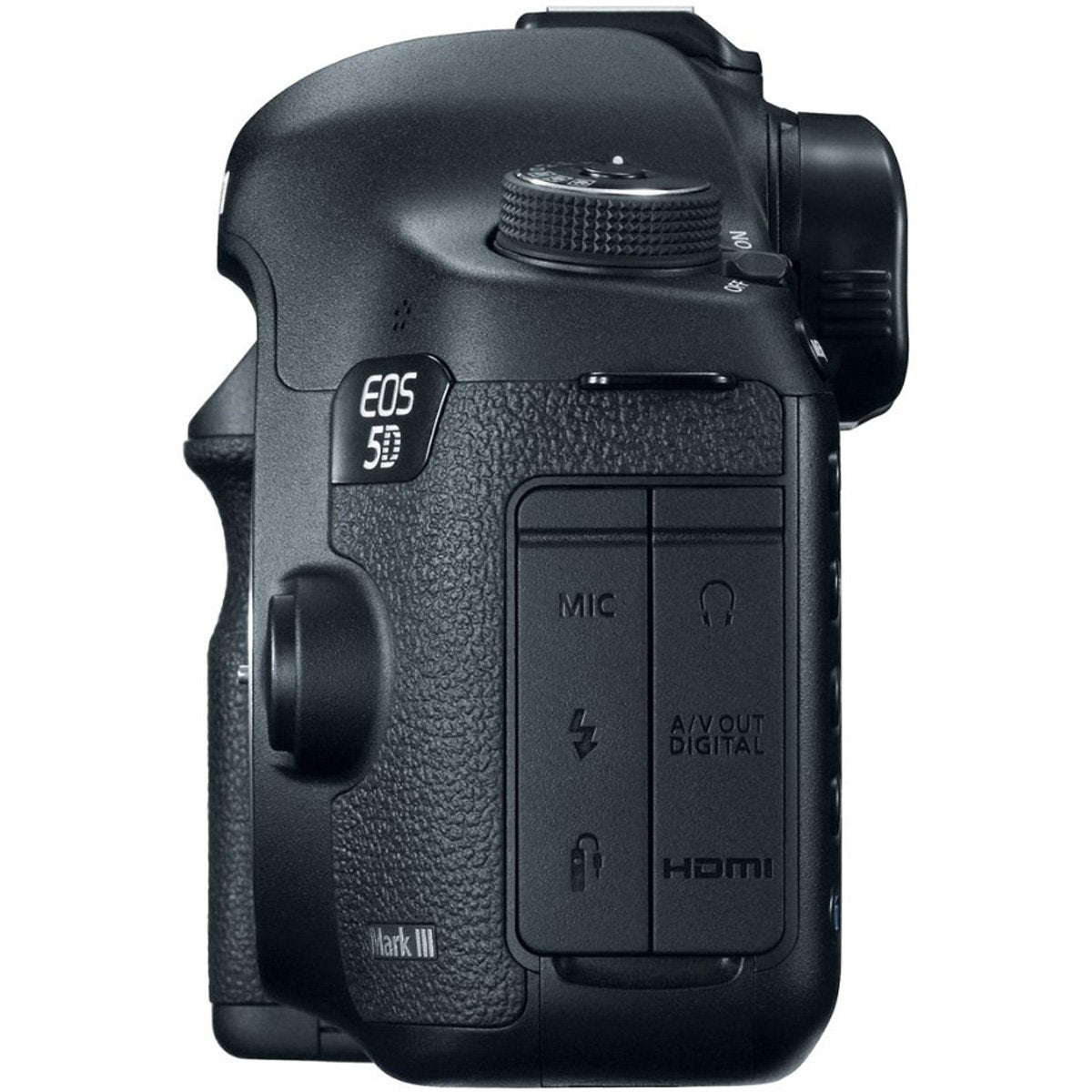 Canon EOS 5D Mark III viewfinder emphasizes clear framing during fast shoots.