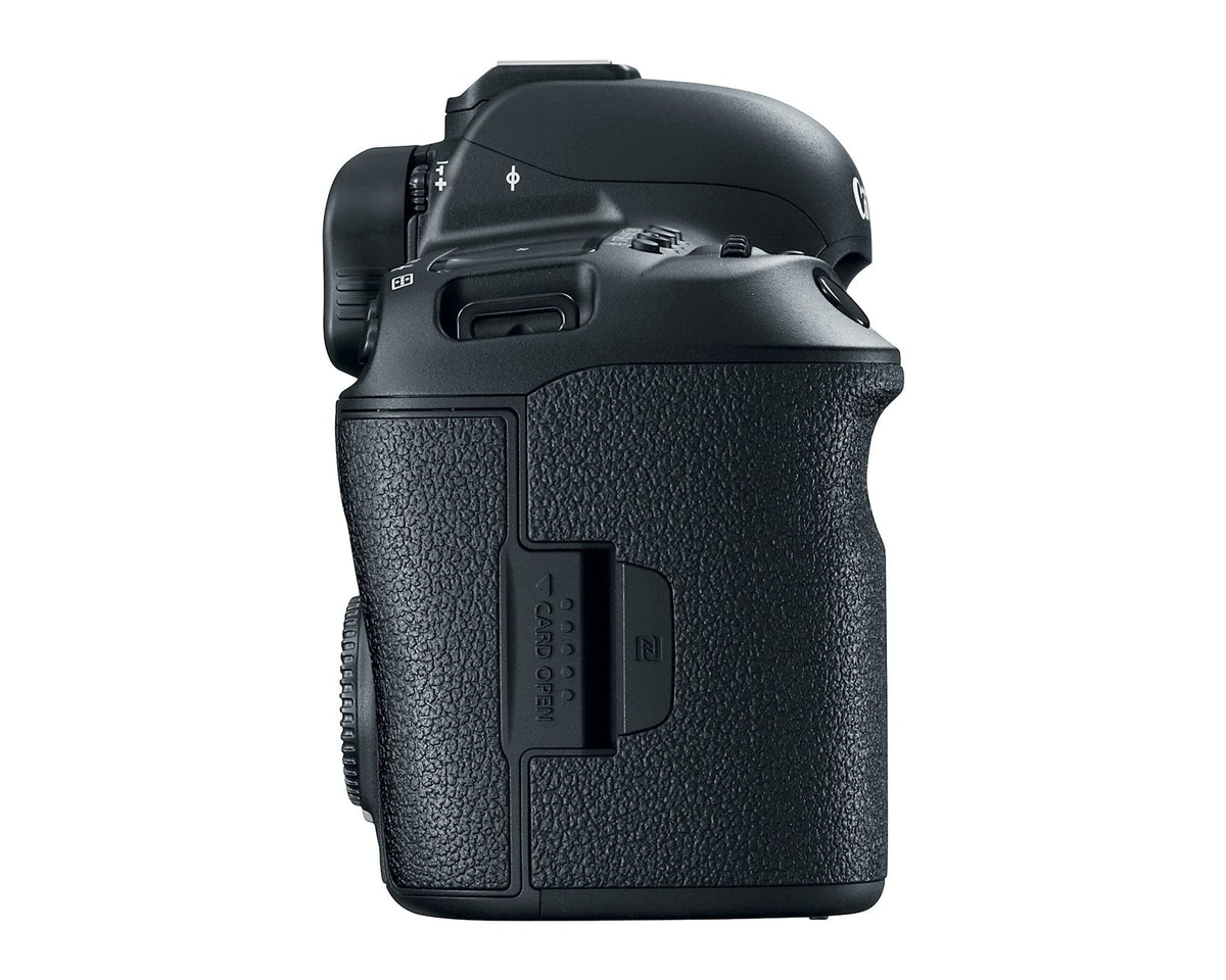 Canon EOS 5D Mark IV records 4K video for cinematic captures.