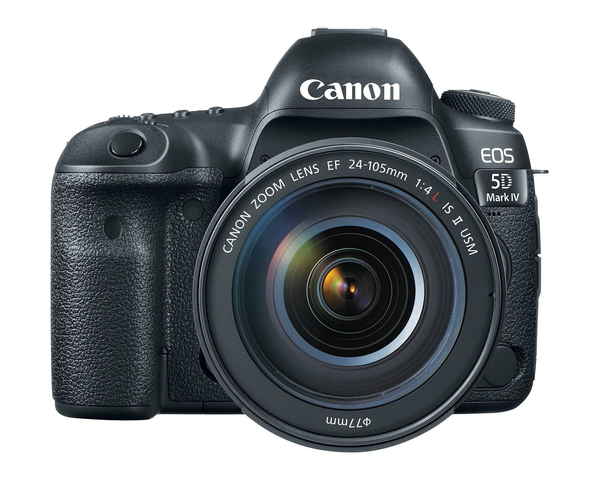 Canon EOS 5D Mark IV front view highlighting its sturdy grip for event photography