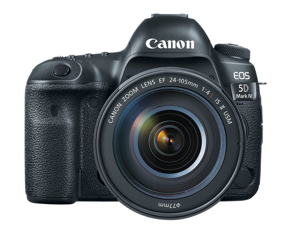 Canon EOS 5D Mark IV front view highlighting its sturdy grip for event photography