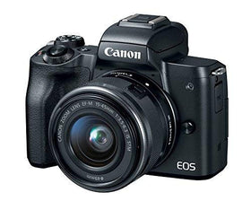 Canon EOS M50 kit front view with EF-M15-45mm, a versatile option for everyday photography