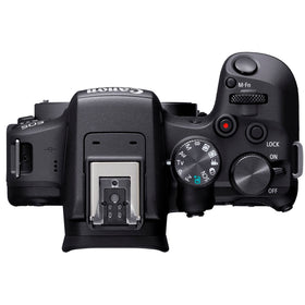 Canon EOS R10 travel-ready setup with LED screen for planning