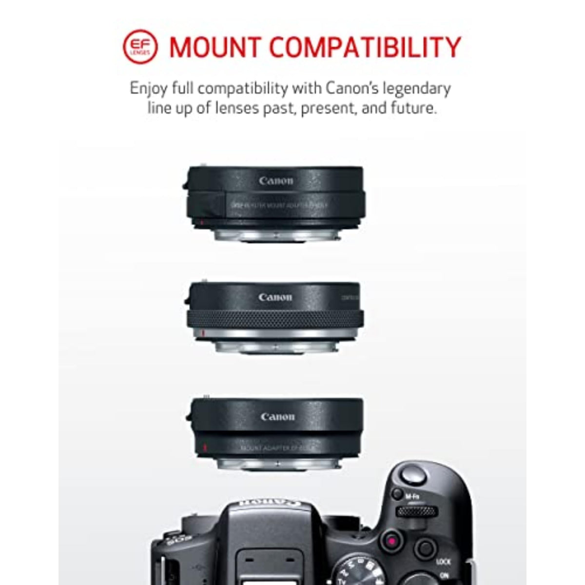 Canon EOS R10 USB Power Adapter PD-E for in-camera charging.