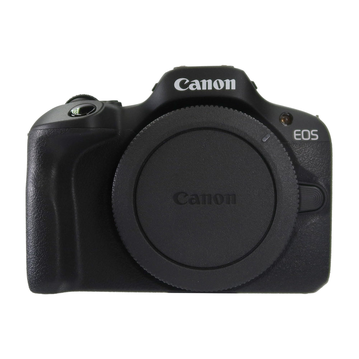 Canon EOS R100 body with ergonomic grip for comfortable all-day shooting