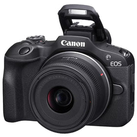Canon EOS R100 dial controls close-up for intuitive manual adjustments.
