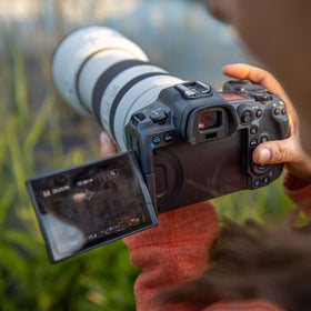 Canon EOS R5 8K video capability enables cinema-quality footage.