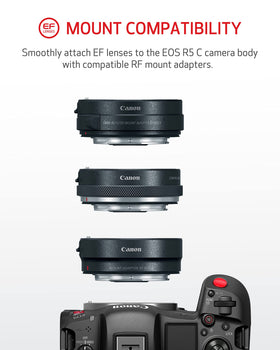Canon EOS R5 C internal cooling system supports long shoots without interruption.