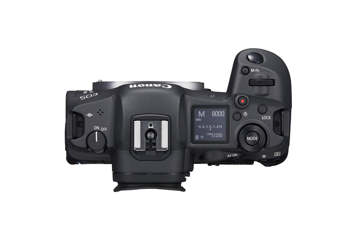 Canon EOS R5 Dual Pixel AF with 1053 zones enables precise tracking.