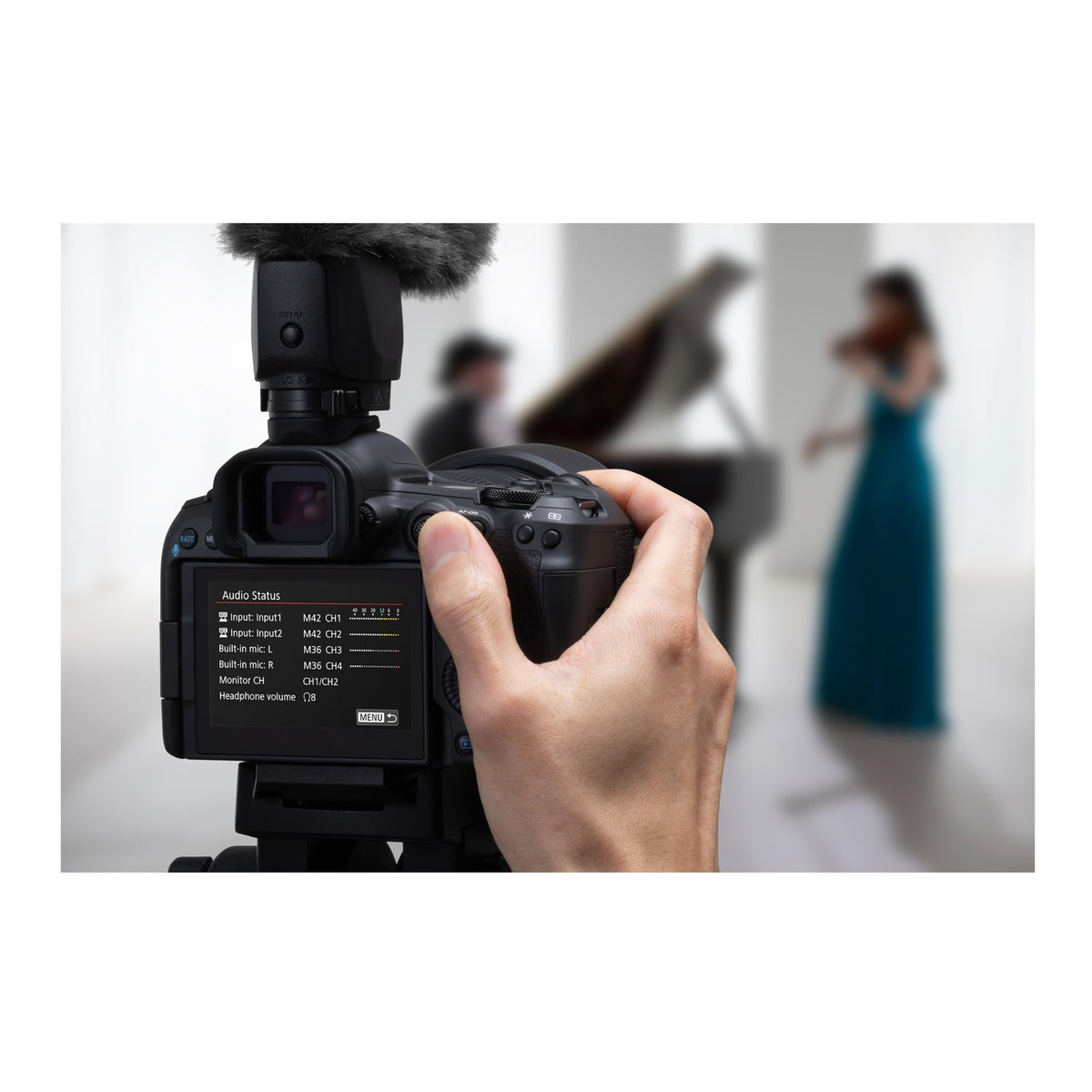 Canon EOS R5 Mark II back view, intuitive controls for confident manual photography