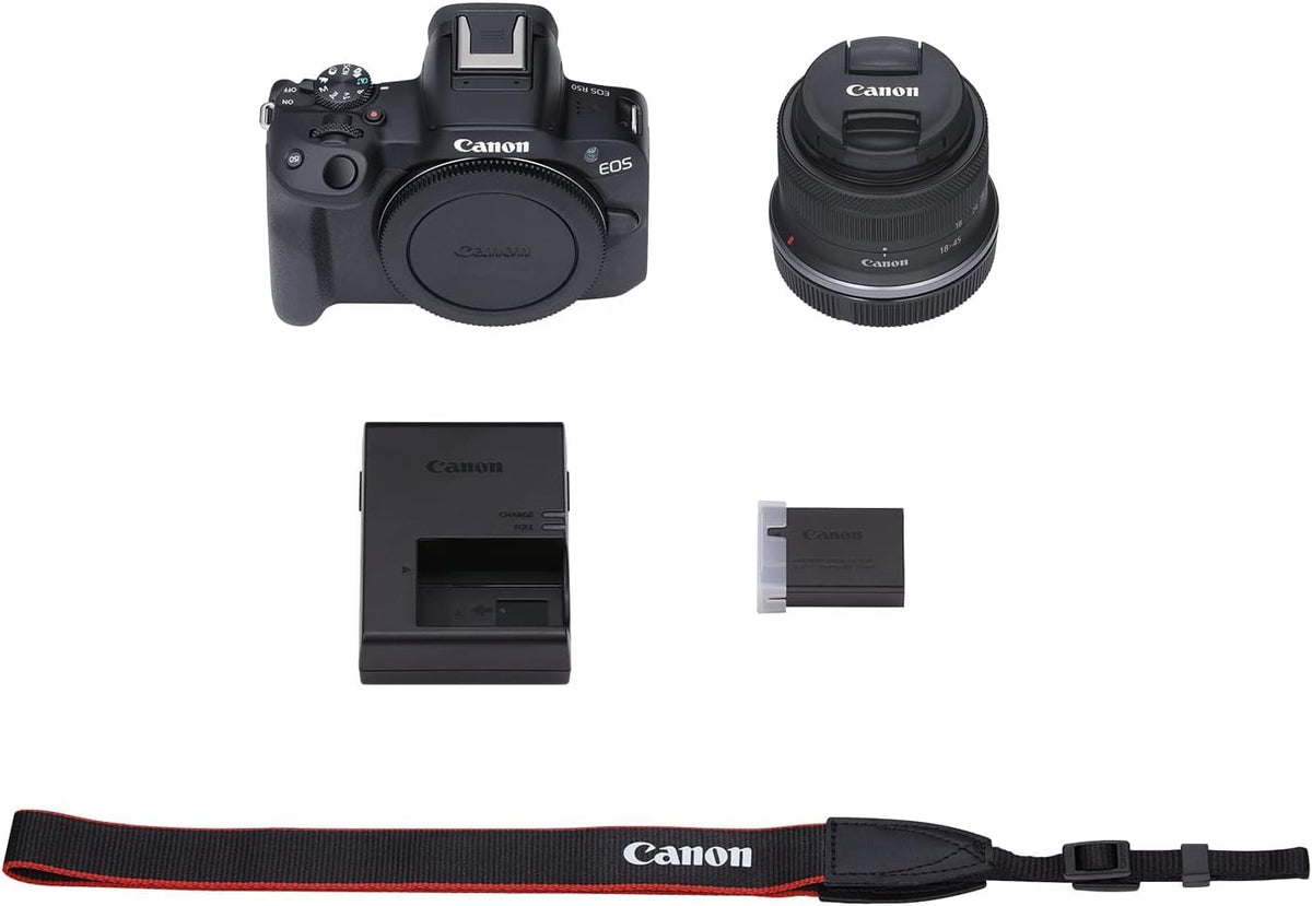 Canon EOS R50 built-in flash for dim or backlit scenes.