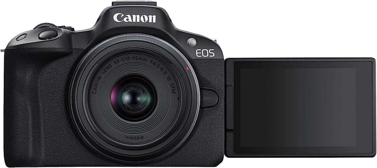 Canon EOS R50 renewed compact design fits easily in a small bag