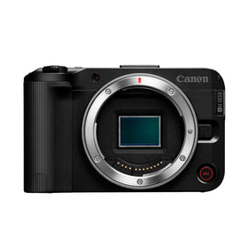Canon EOS R50 V camera flip screen enables easy vlogging and on-the-go filming.