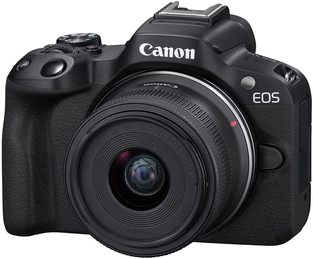 Canon EOS R50 Wi-Fi and Bluetooth enable quick sharing.