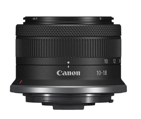 Canon EOS R50 with RF-S10-18mm wide-angle lens, ideal for immersive vlogs.