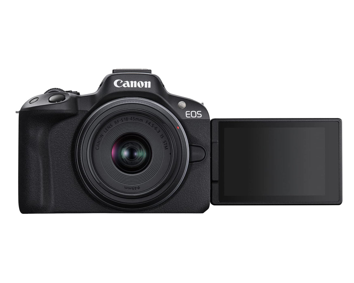 Canon EOS R50 with RF-S55-210mm lens shows flexible telephoto for distant subjects and candid captures.