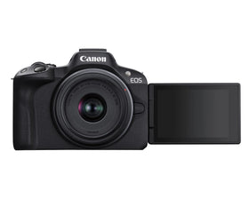 Canon EOS R50 with RF-S55-210mm lens shows flexible telephoto for distant subjects and candid captures.