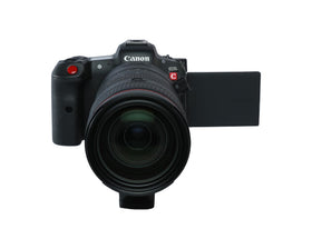 Canon EOS R5 C close-up camera controls highlighting fast, intuitive operation