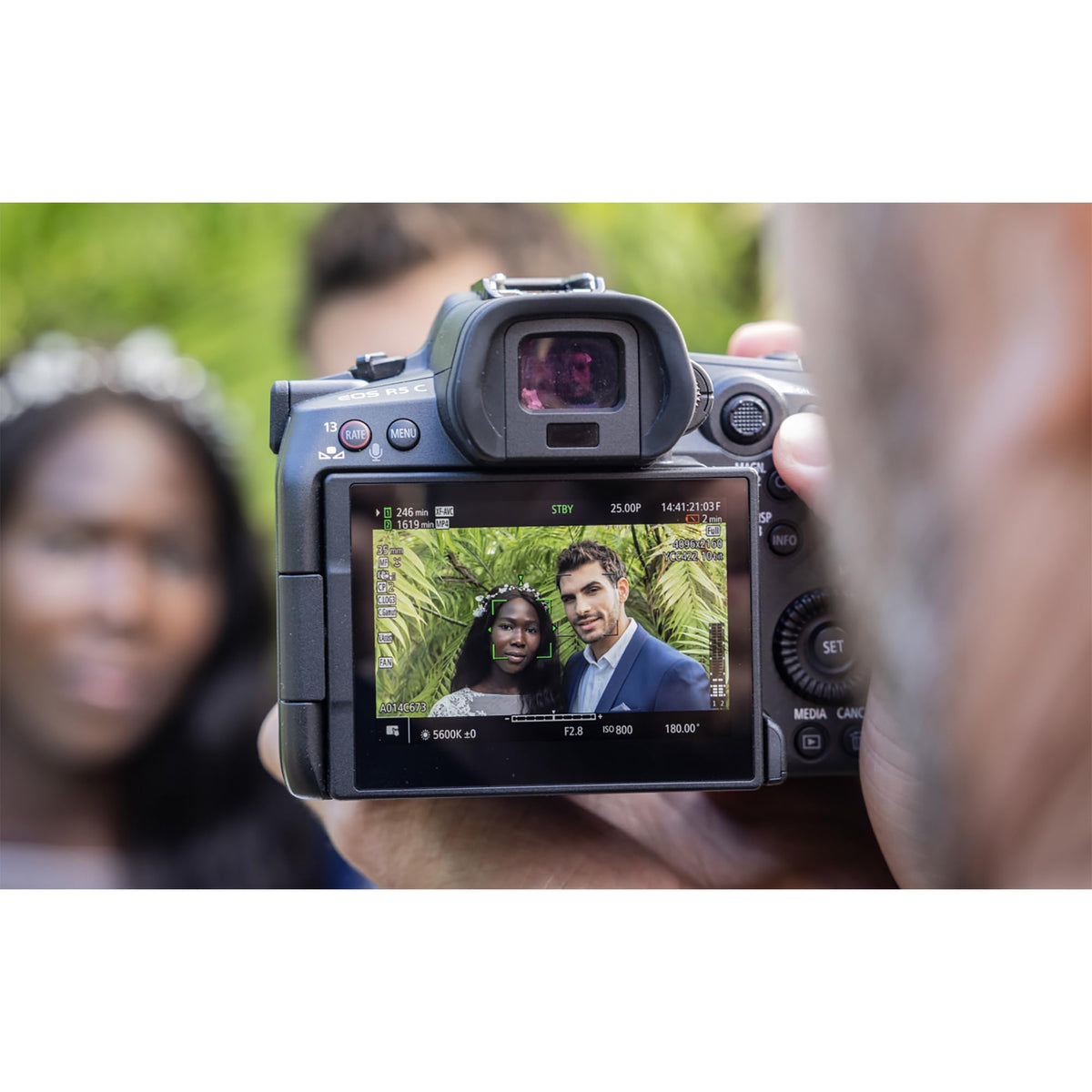 Canon EOS R5 C on set for high quality video and stills capture