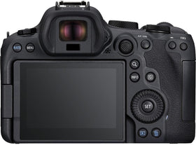 Canon EOS R6 Mark II with 6K oversampled 4K video for high resolution.