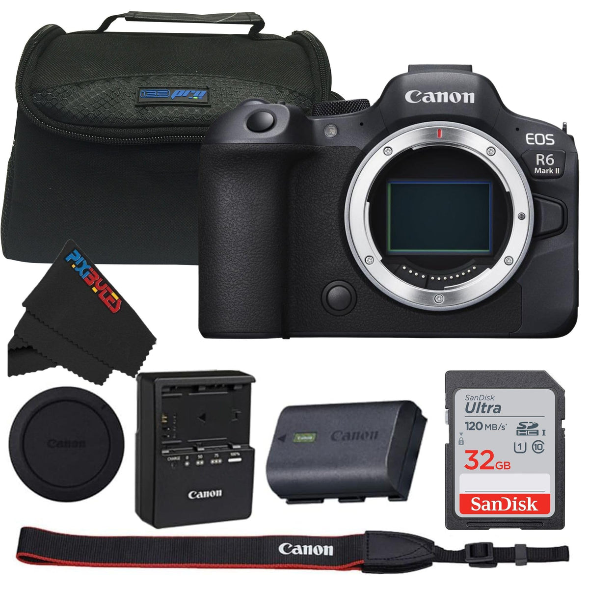 Canon EOS R6 Mark II camera body for versatile shooting in any condition