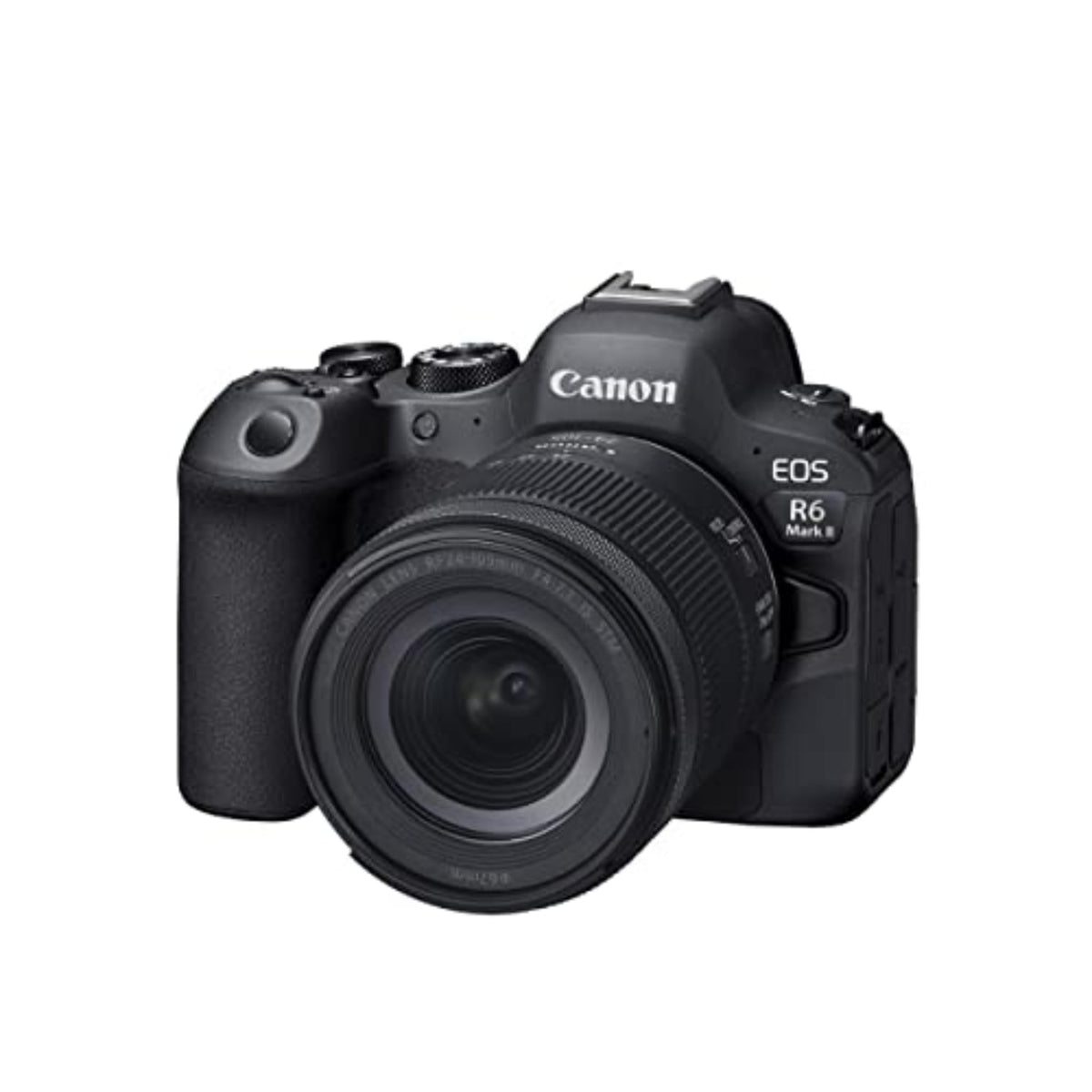 Canon EOS R6 Mark II front view for versatile everyday shooting.