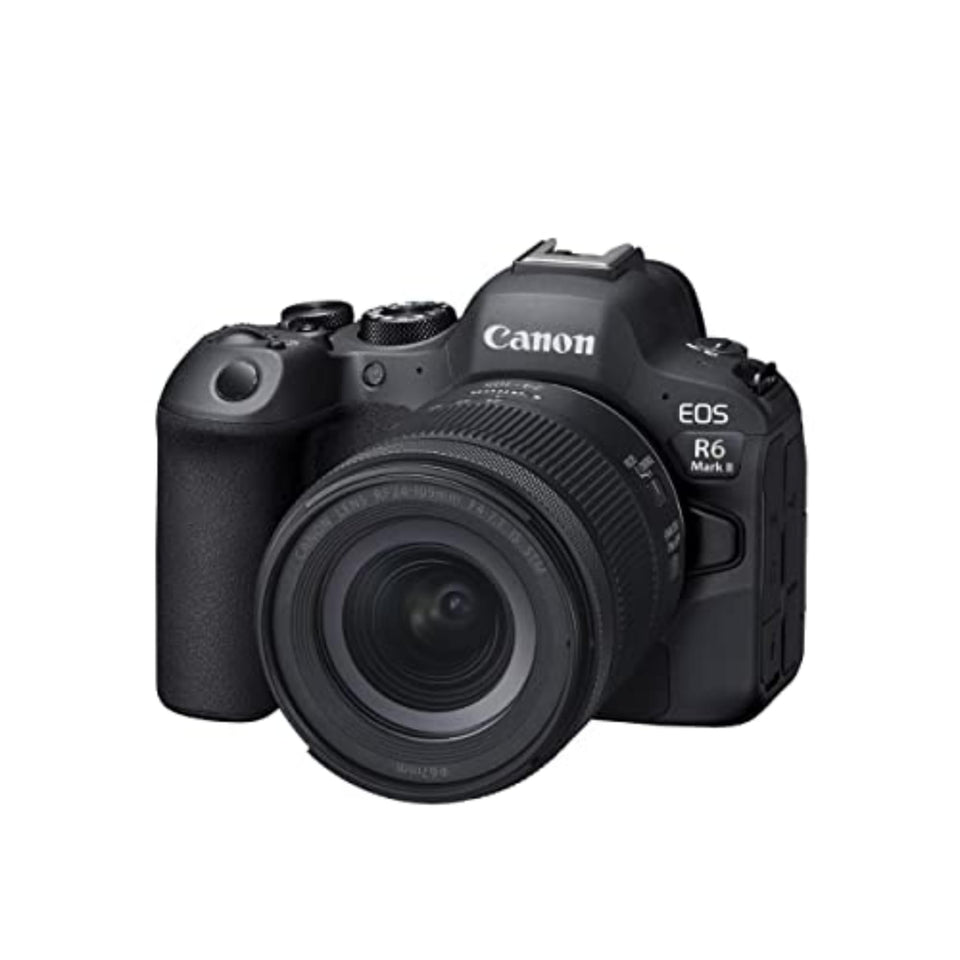 Canon EOS R6 Mark II front view for versatile everyday shooting.
