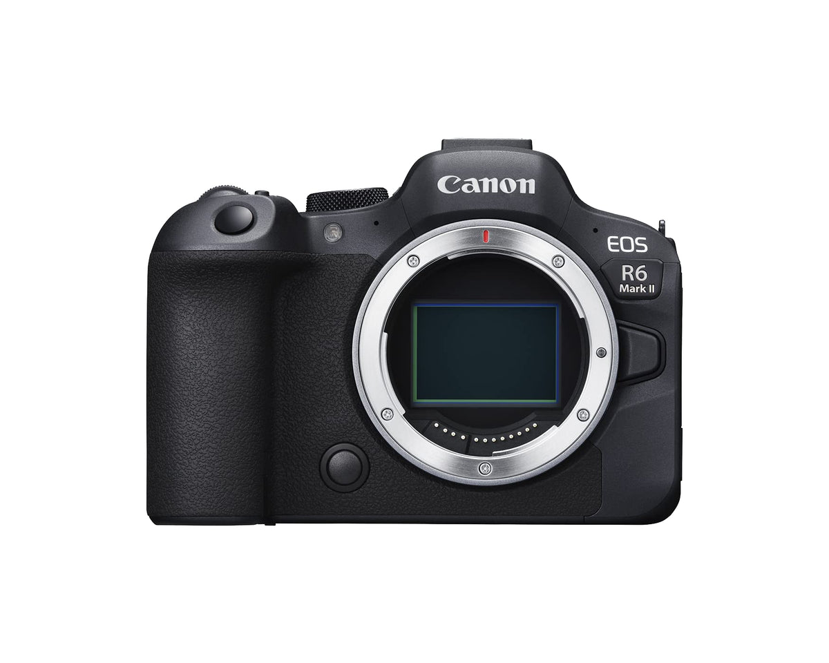 Canon EOS R6 Mark II front view showing compact full-frame body for versatile shooting