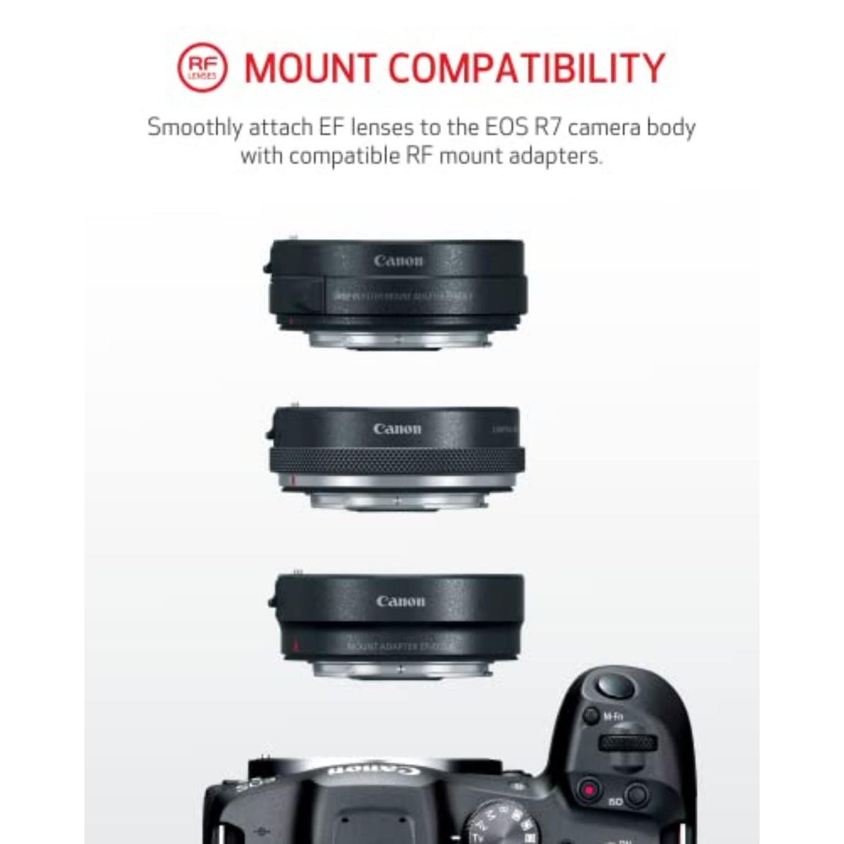 Canon EOS R7 lightweight design fits in a camera bag