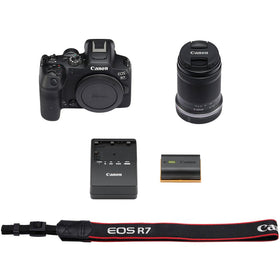 Canon EOS R7 USB PD power adapter for convenient charging.