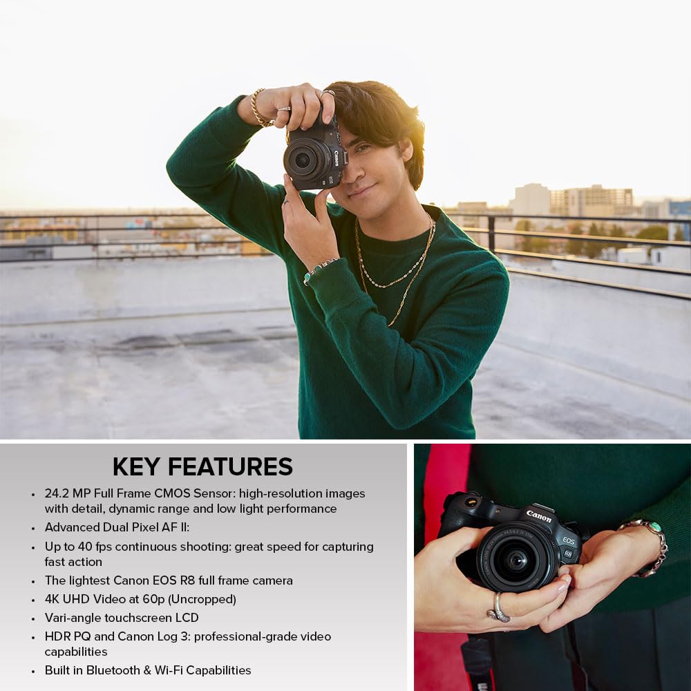 Canon EOS R8 compact body enables light, all-day shooting on trips