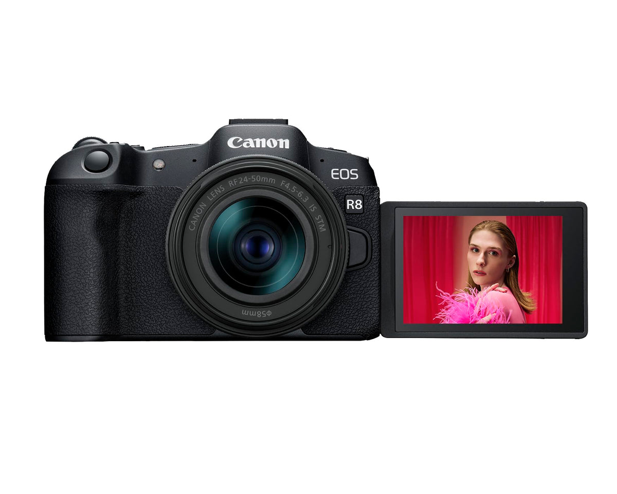 Canon EOS R8 EVF view offers bright framing for fast action scenarios