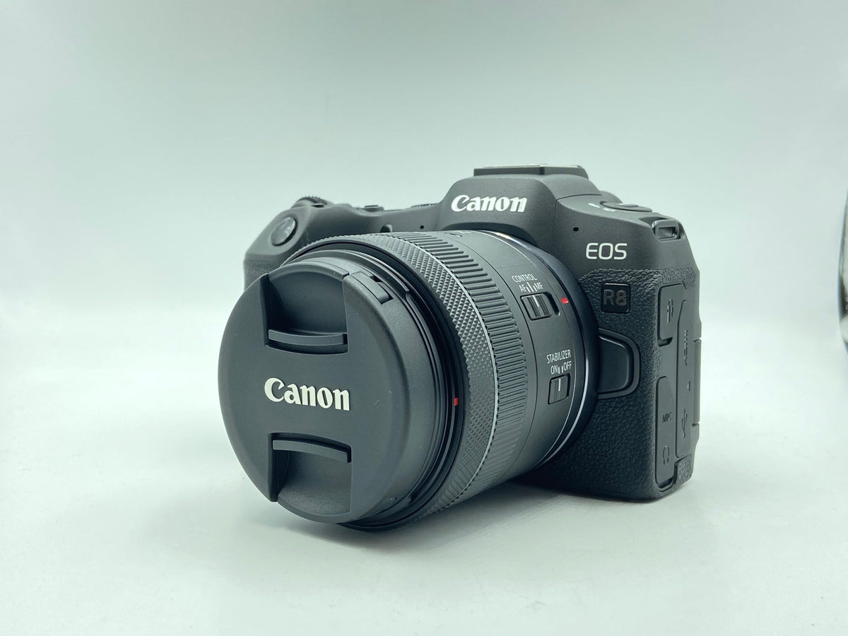 Canon EOS R8 with tilted LCD ideal for selfies and flexible shooting angles