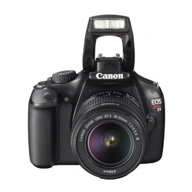 Canon EOS Rebel T3 with 18-55mm lens attached for flexible framing.