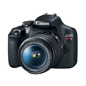 Canon EOS Rebel T7 with 18-55mm front view, ideal for beginner photography.