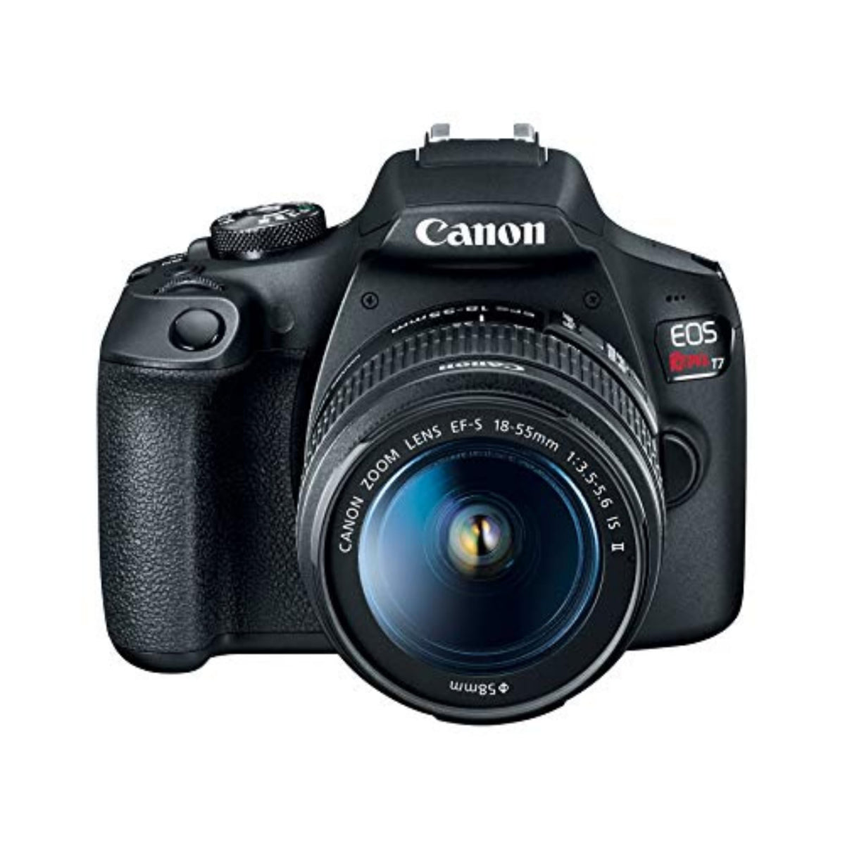 Canon EOS Rebel T7 18-55mm side shot, ergonomic grip for comfortable shooting.