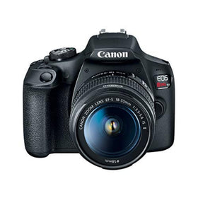 Canon EOS Rebel T7 18-55mm side shot, ergonomic grip for comfortable shooting.