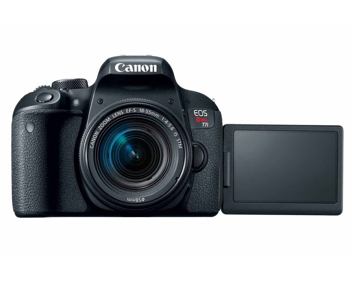 Canon EOS Rebel T7i 45-point AF system locks onto moving subjects.
