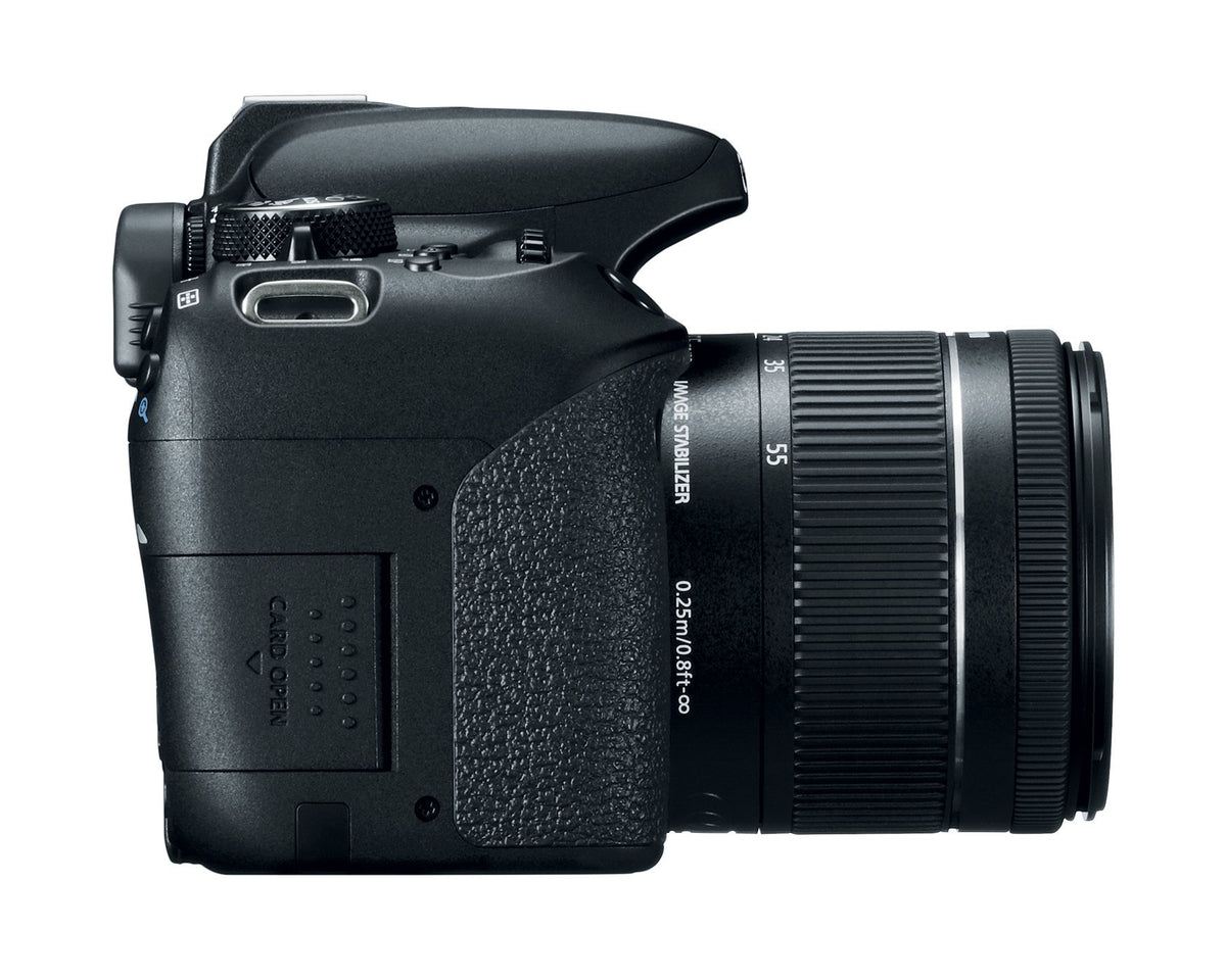 Canon EOS Rebel T7i built-in Wi-Fi, NFC and Bluetooth for sharing.