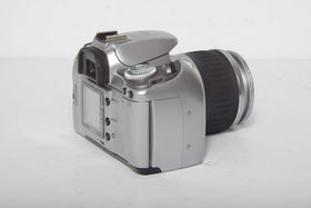 Canon EOS Rebel Ti film loading showcase automatic prewind for seamless frames.