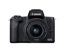 Canon EOS M50 Mark II kit with vari-angle LCD ideal for flexible shooting.