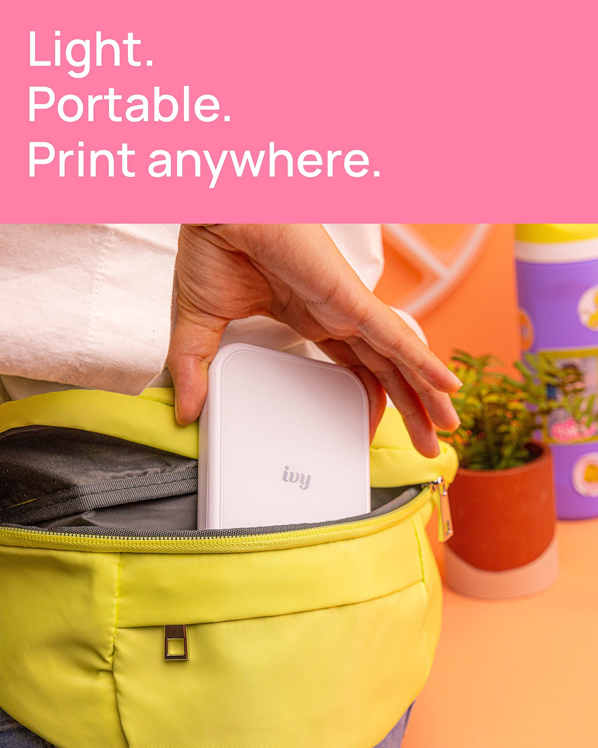 Canon Ivy 2 peel-back 2x3 print ready to stick on a notebook