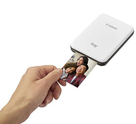 Canon IVY Mini Photo Printer slate gray side angle, compact and portable